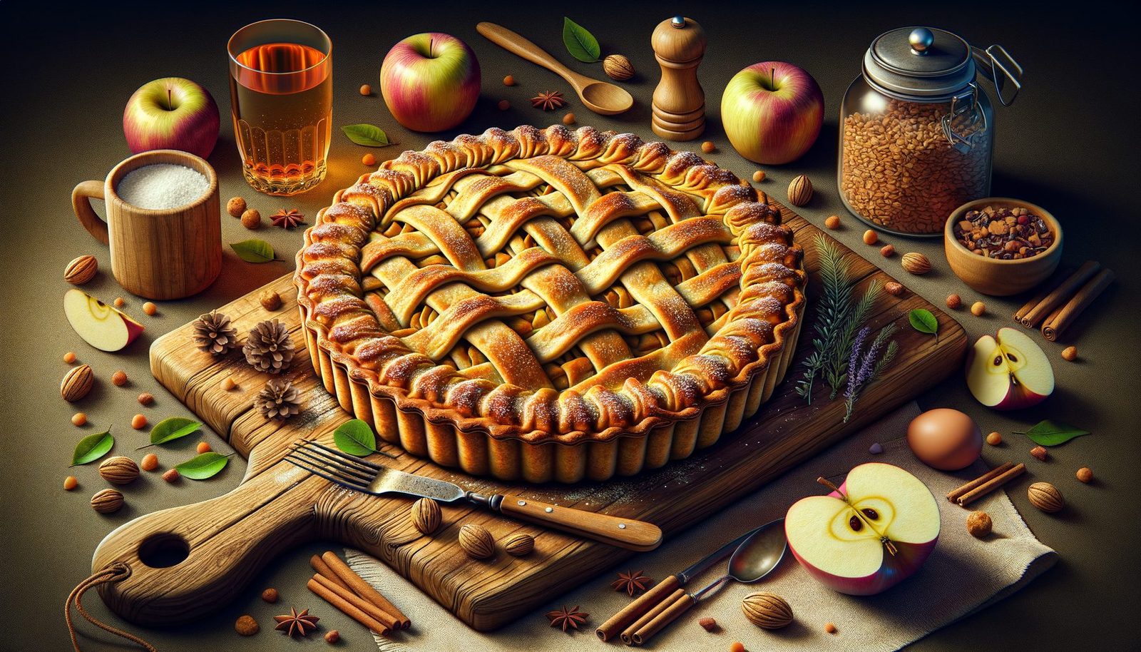 zelfgemaakte appeltaart