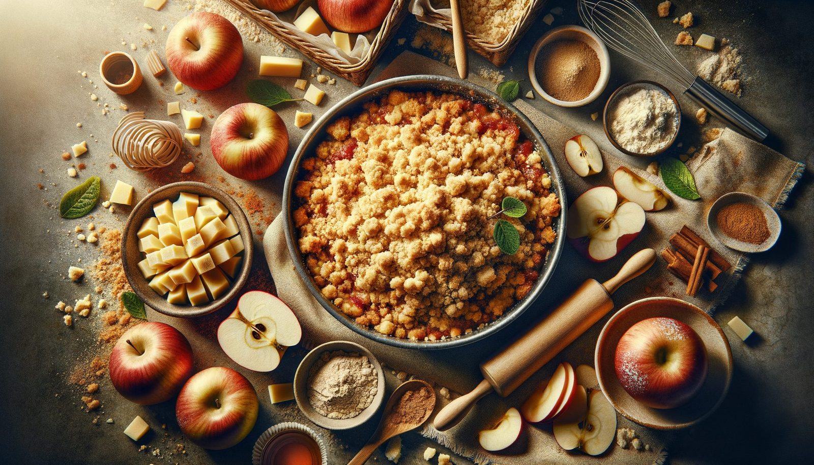 appelkruimeltaart bakken